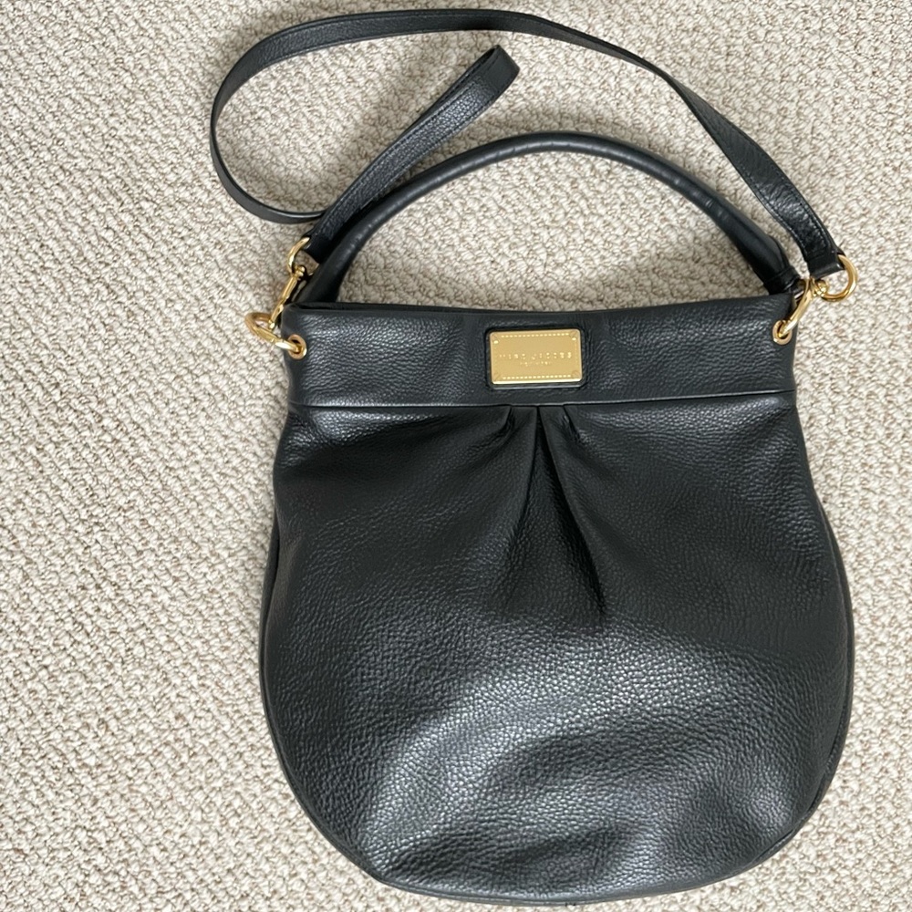 Marc Jacobs Black Leather Crossbody Purse Bag EUC